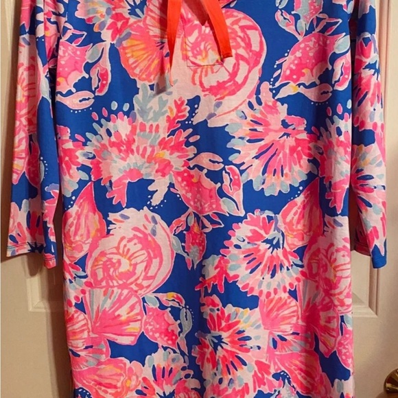 Lilly Pulitzer Noelle Dress Bennet Blue/BAY DREAMIN NWT - Size L - Picture 4 of 7